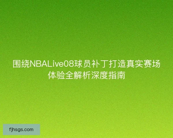 围绕NBALive08球员补丁打造真实赛场体验全解析深度指南